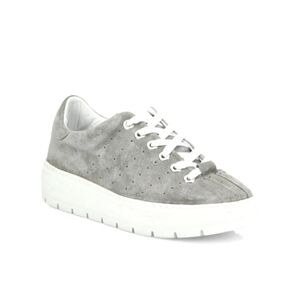NIB Rag & Bone Linden Cemento Perforated Sued Platform Sneakers in Gray Size 9.5